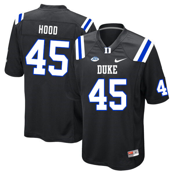 Men #45 Christian Hood Duke Blue Devils College Football Jerseys Sale-Black